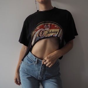 Cropped & Rweorked Graphic Tee
